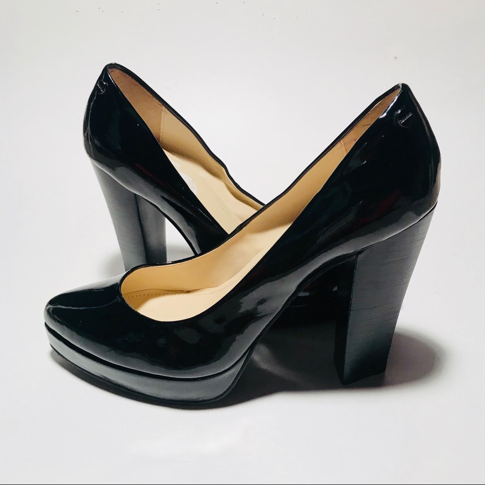 Calvin Klein Black Patent Leather Emmy Pumps Sz. 7
